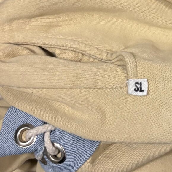 Samaria Leah Nicki Sweats Jogger Pants Oat Denim Lace-Up Size L Womens - Picture 7 of 8